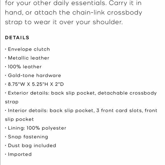 NWT Michael Kors Envelope Clutch/Crossbody - Picture 16 of 16